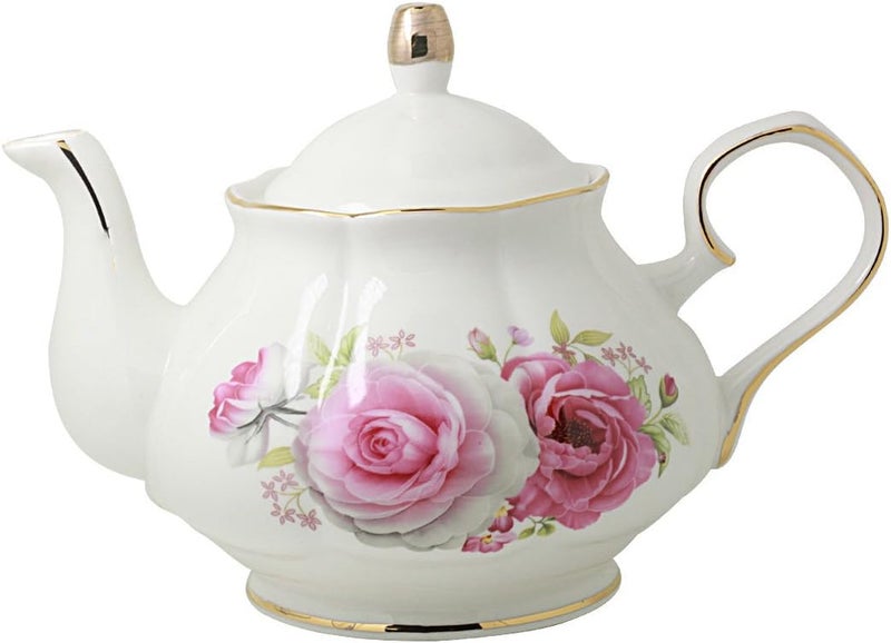 Jomop Teapot Handmade Ceramic Flowers (Rose) - Image 1